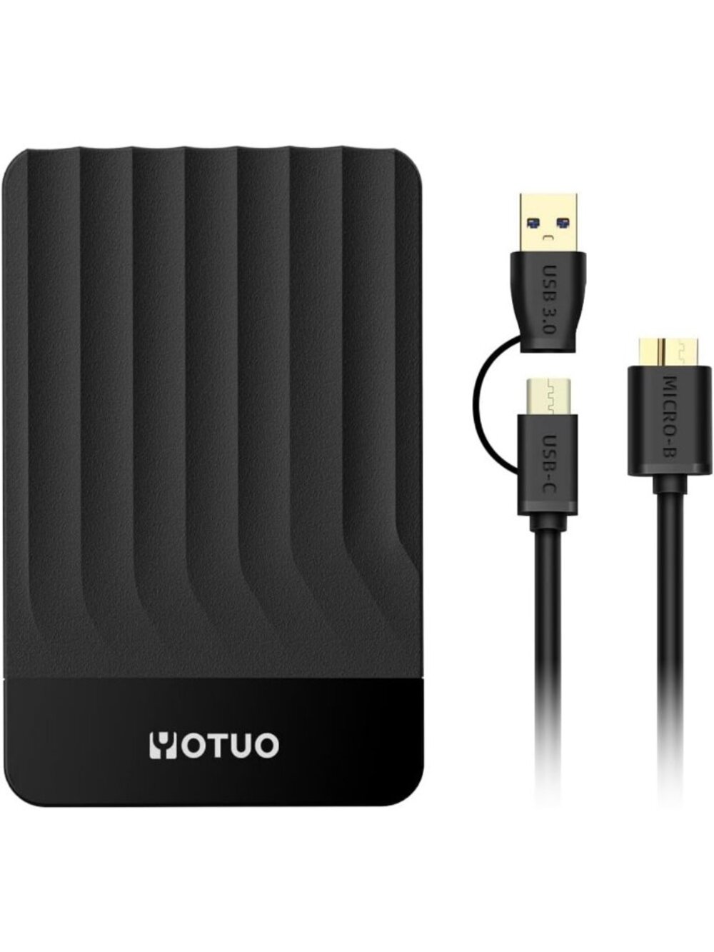 Portable 750GB External Hard Drive - USB 3.0 & USB-C for PC, Mac, Laptop, PS4